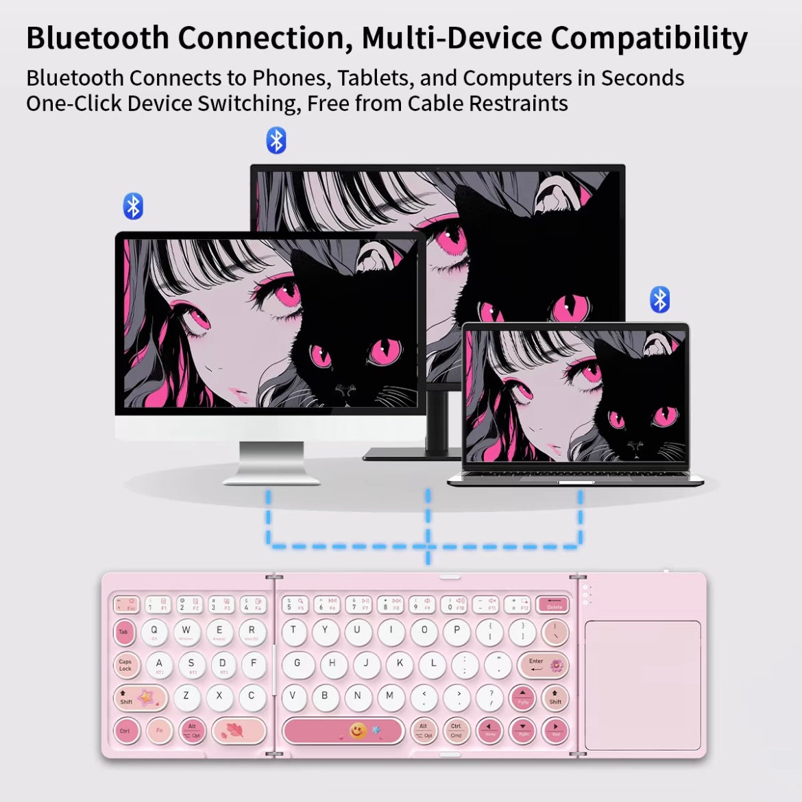 Teclado Rosa Plegable