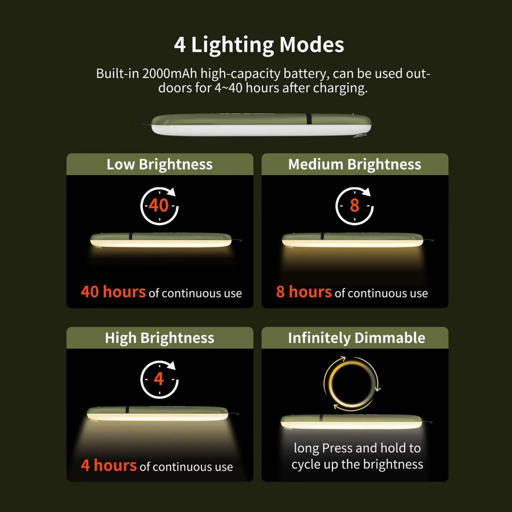 Luz inflable plegable