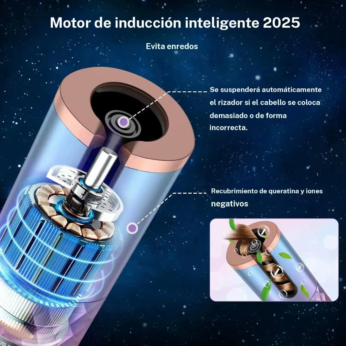 Rizador de cabello inalámbrico