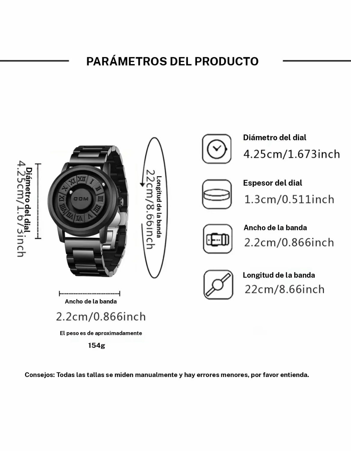 Reloj magnético de cuarzo