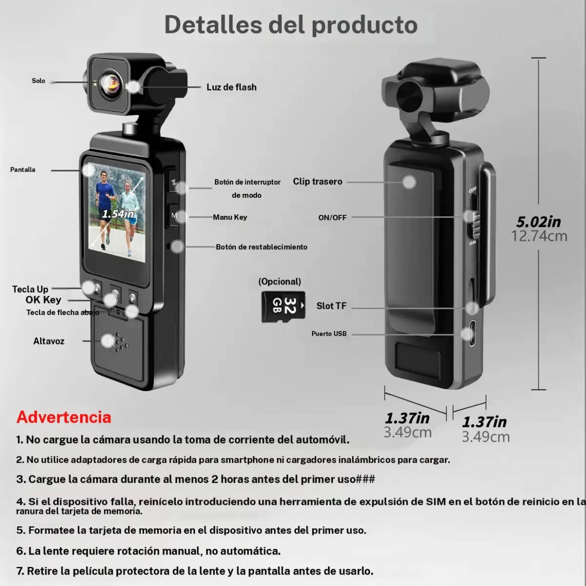 Cámara portátil estabilizadora