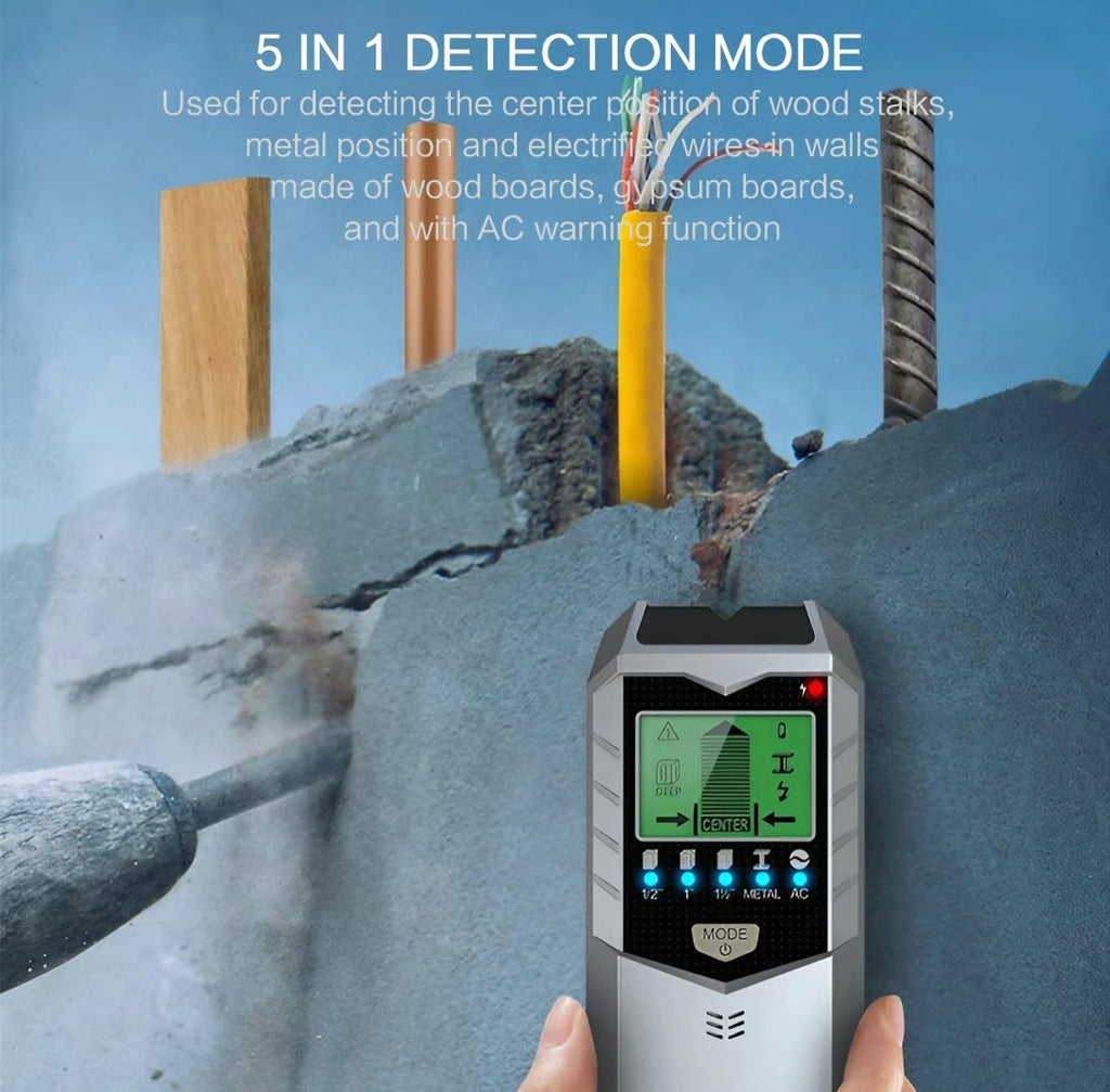 Detector de pared 5 en 1