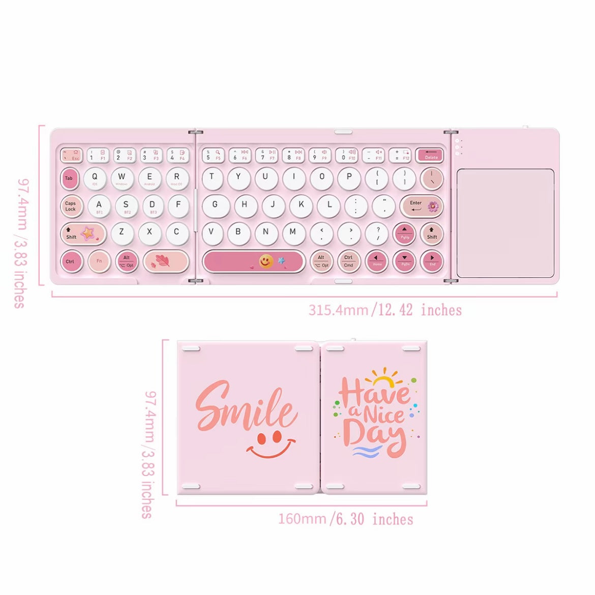 Teclado Rosa Plegable