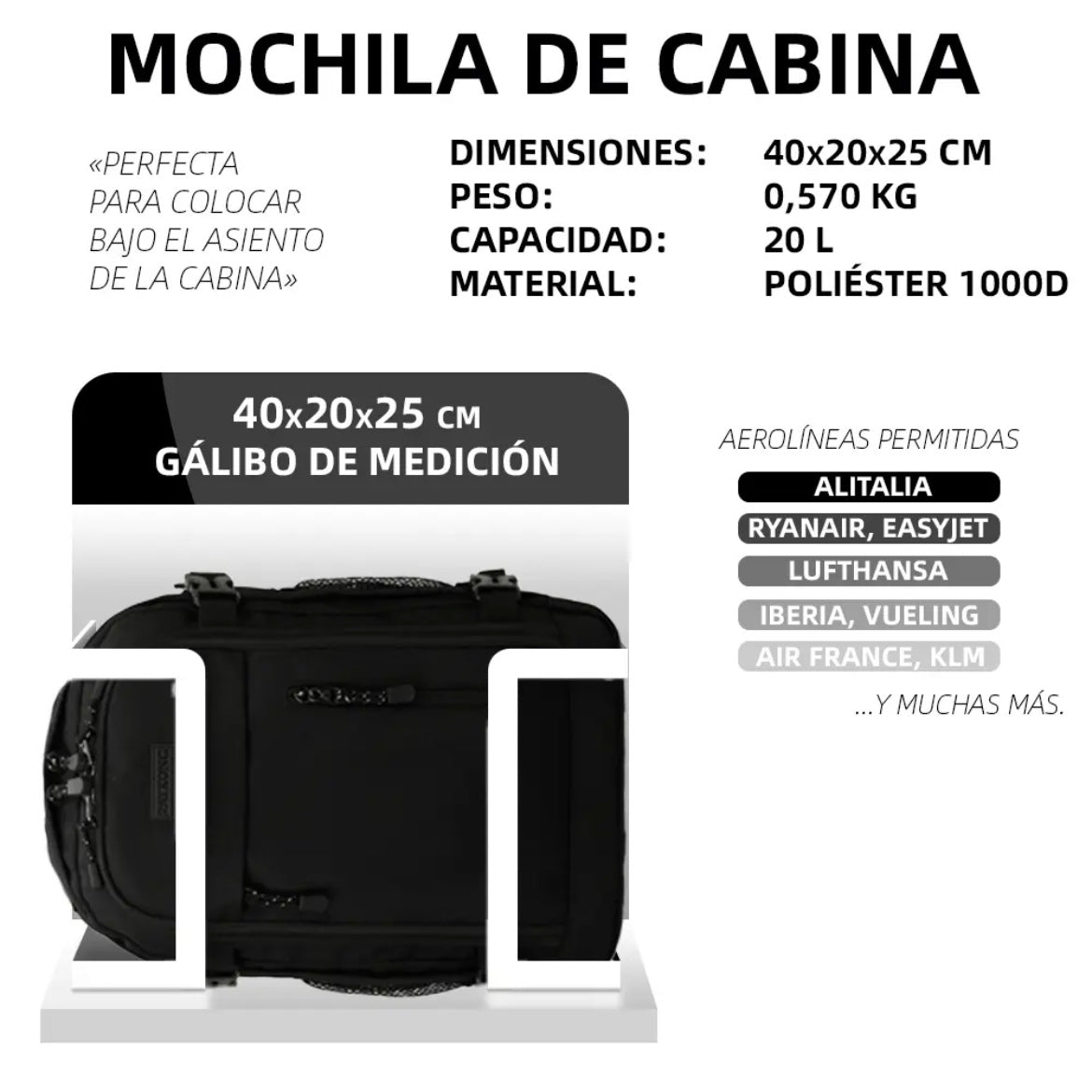 Mochila cabina Ryanair
