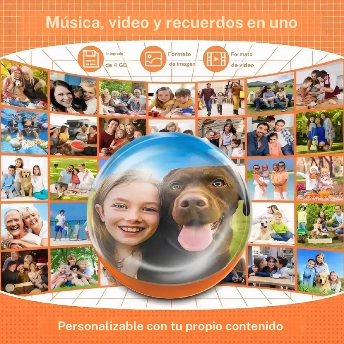 Bola cristal con pantalla 3D