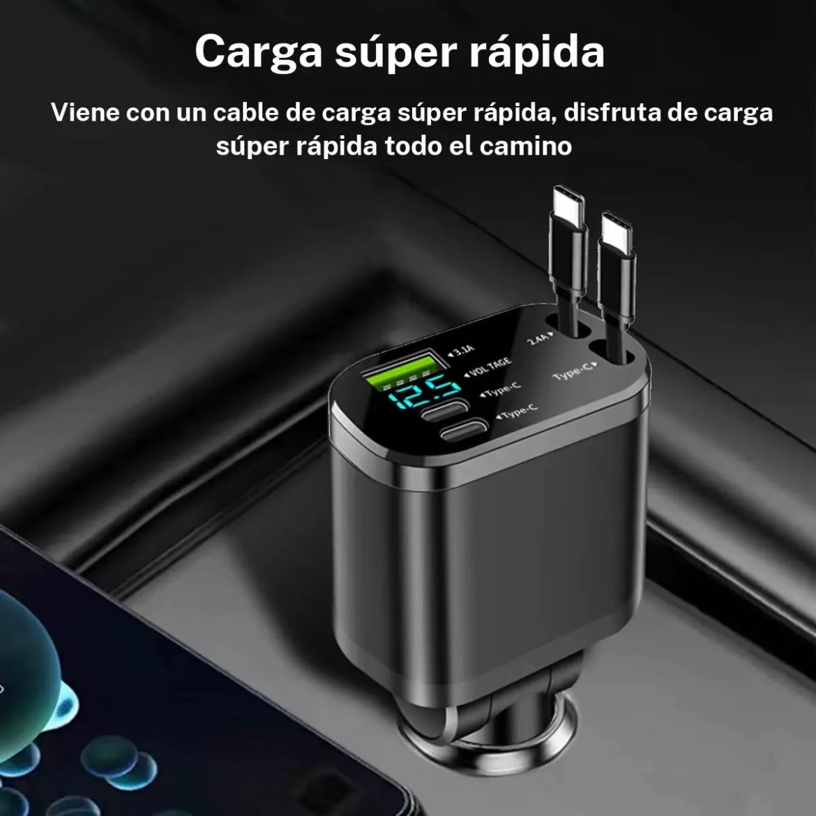 Cargador de coche 5 en 1