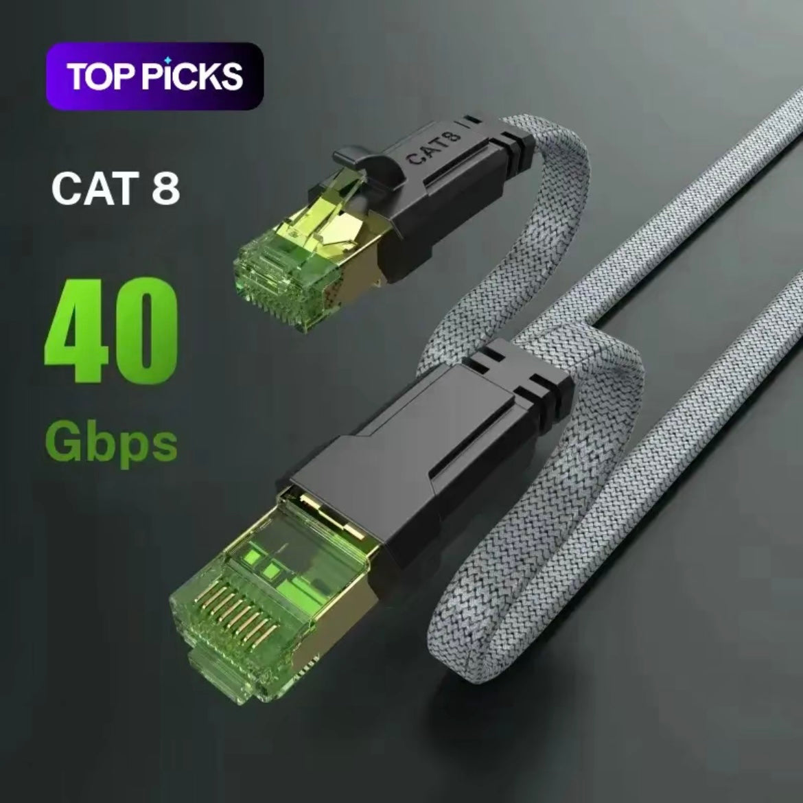 Cable Ethernet Cat 8 de alta velocidad