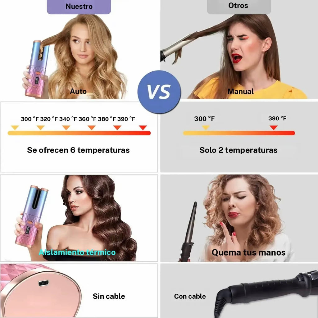 Rizador de cabello inalámbrico