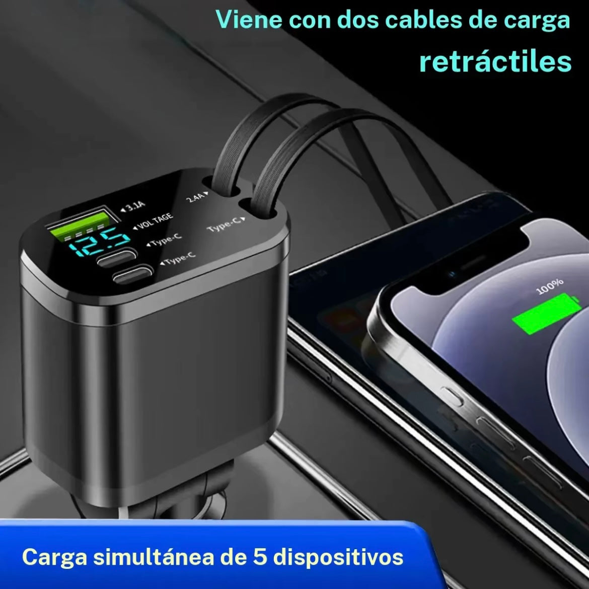 Cargador de coche 5 en 1