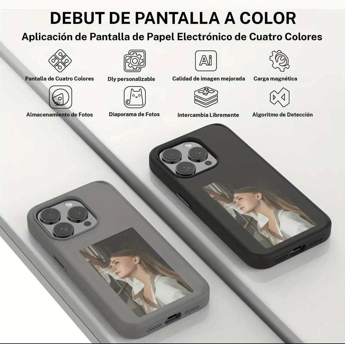 Funda de teléfono con tinte de pantalla inteligente