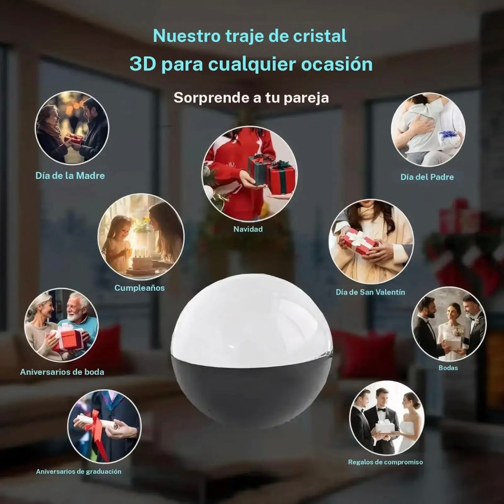 Bola cristal con pantalla 3D