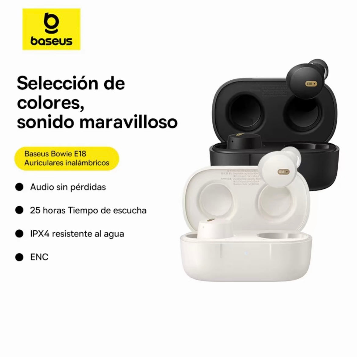 Auriculares Baseus Bowie E18