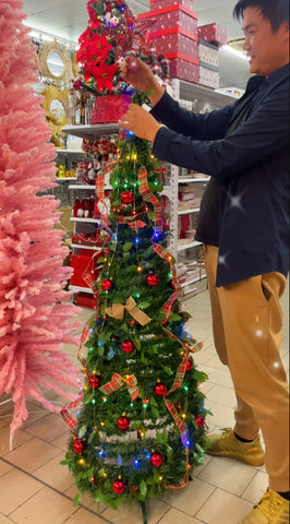 Al árbol de Navidad, plegable con luces 1.50m