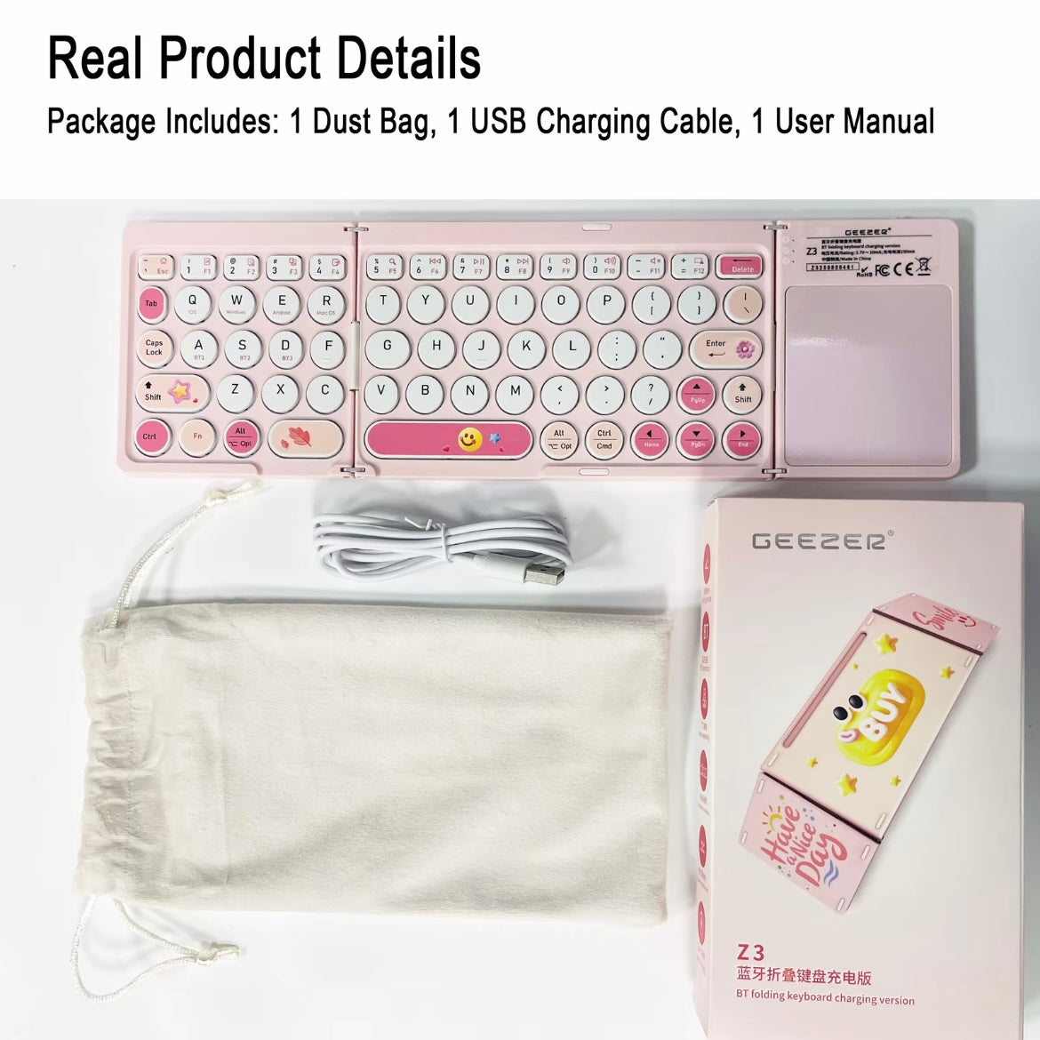 Teclado Rosa Plegable