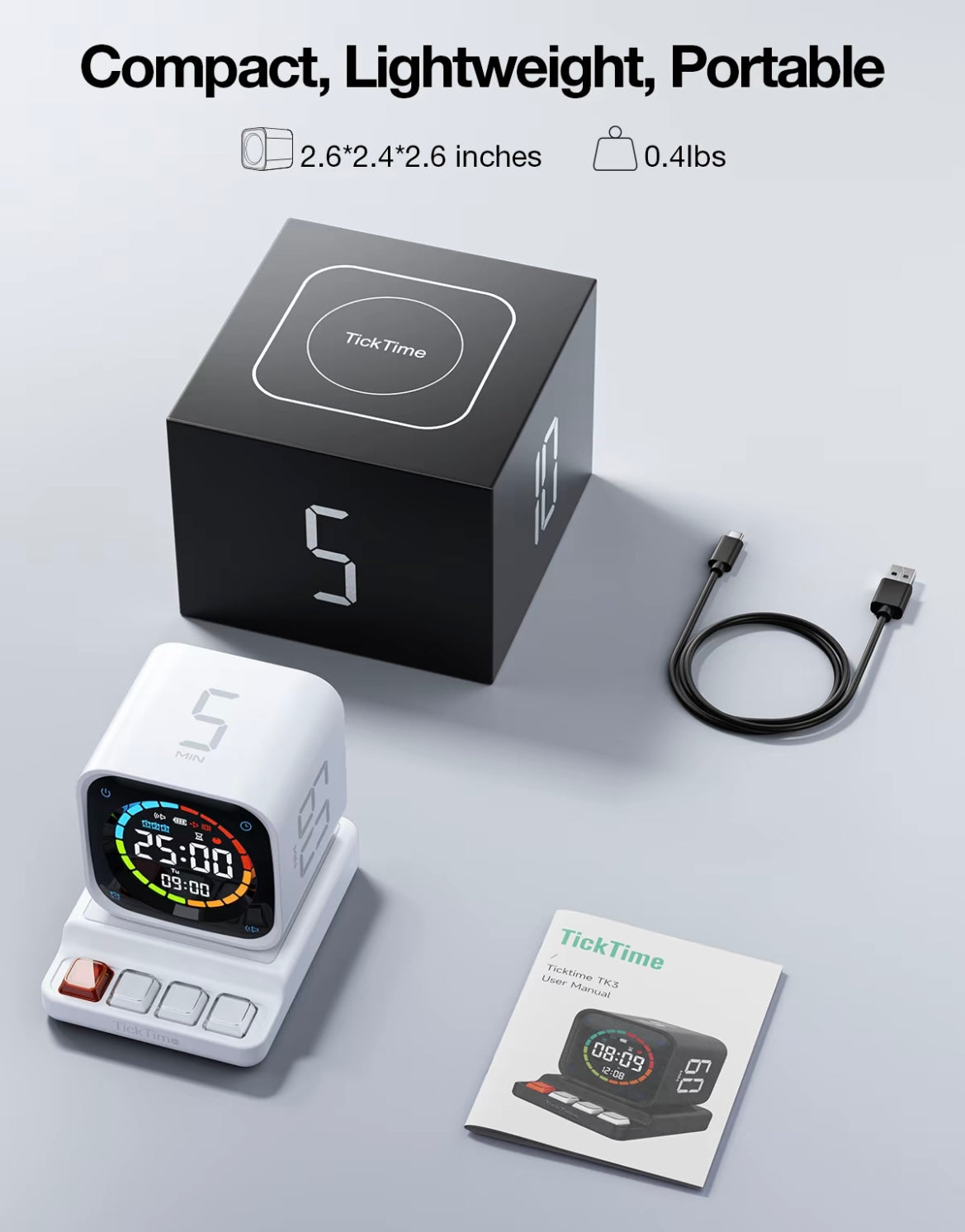 Cubo temporizador TK3 Pomodoro