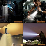 Luz camping con trípode