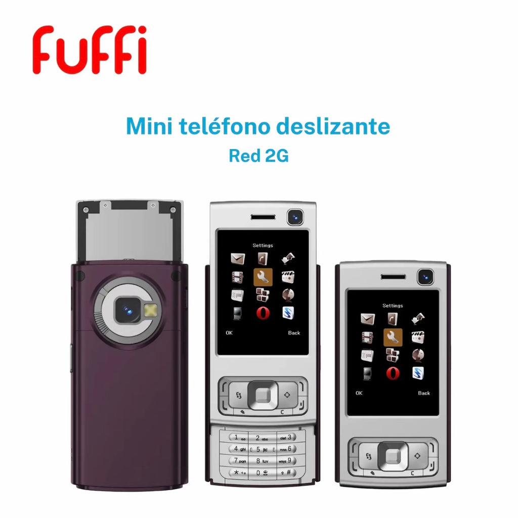 Mini móvil Fuffi con teclado deslizante