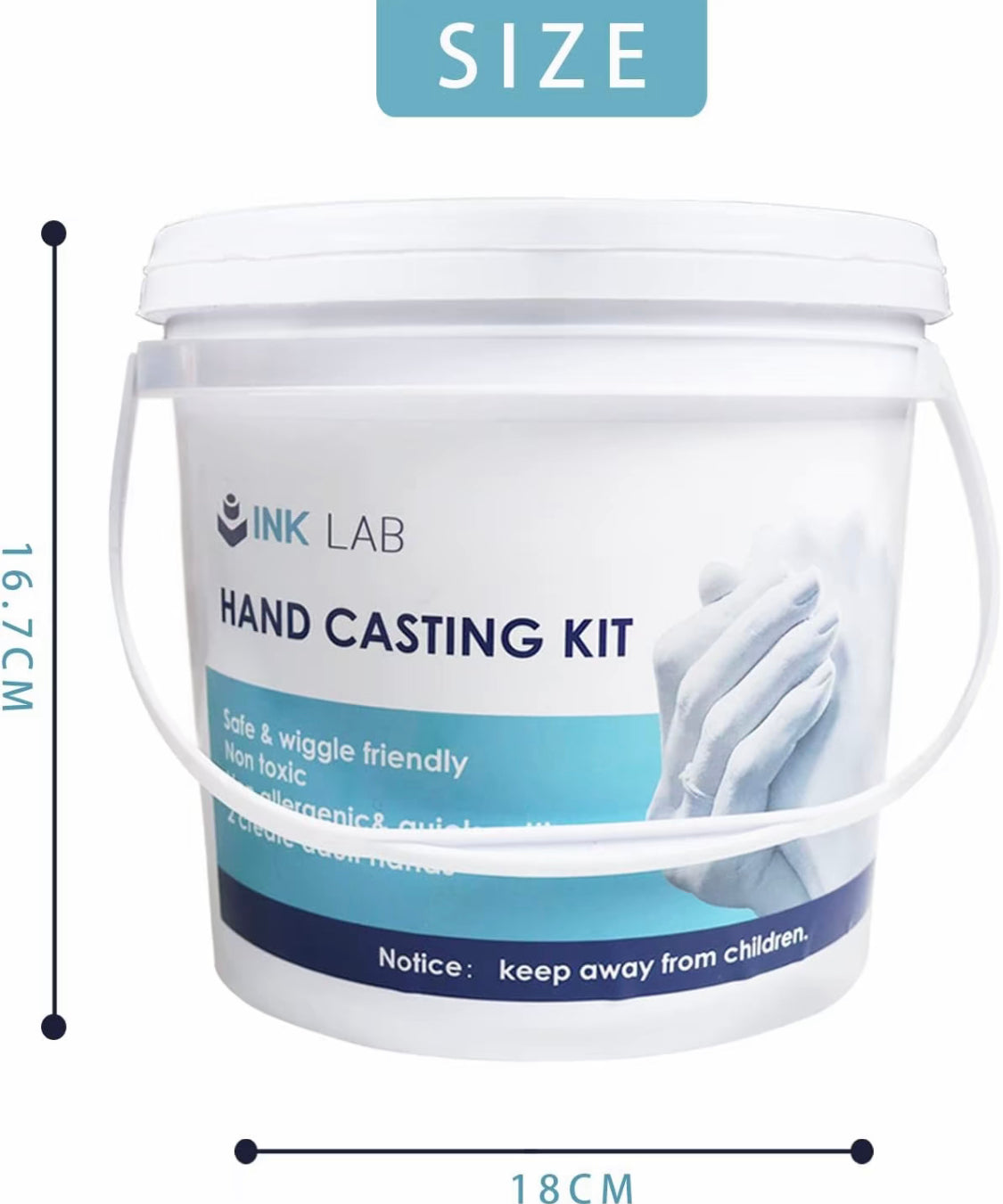 Kit de moldeo de manos con yeso