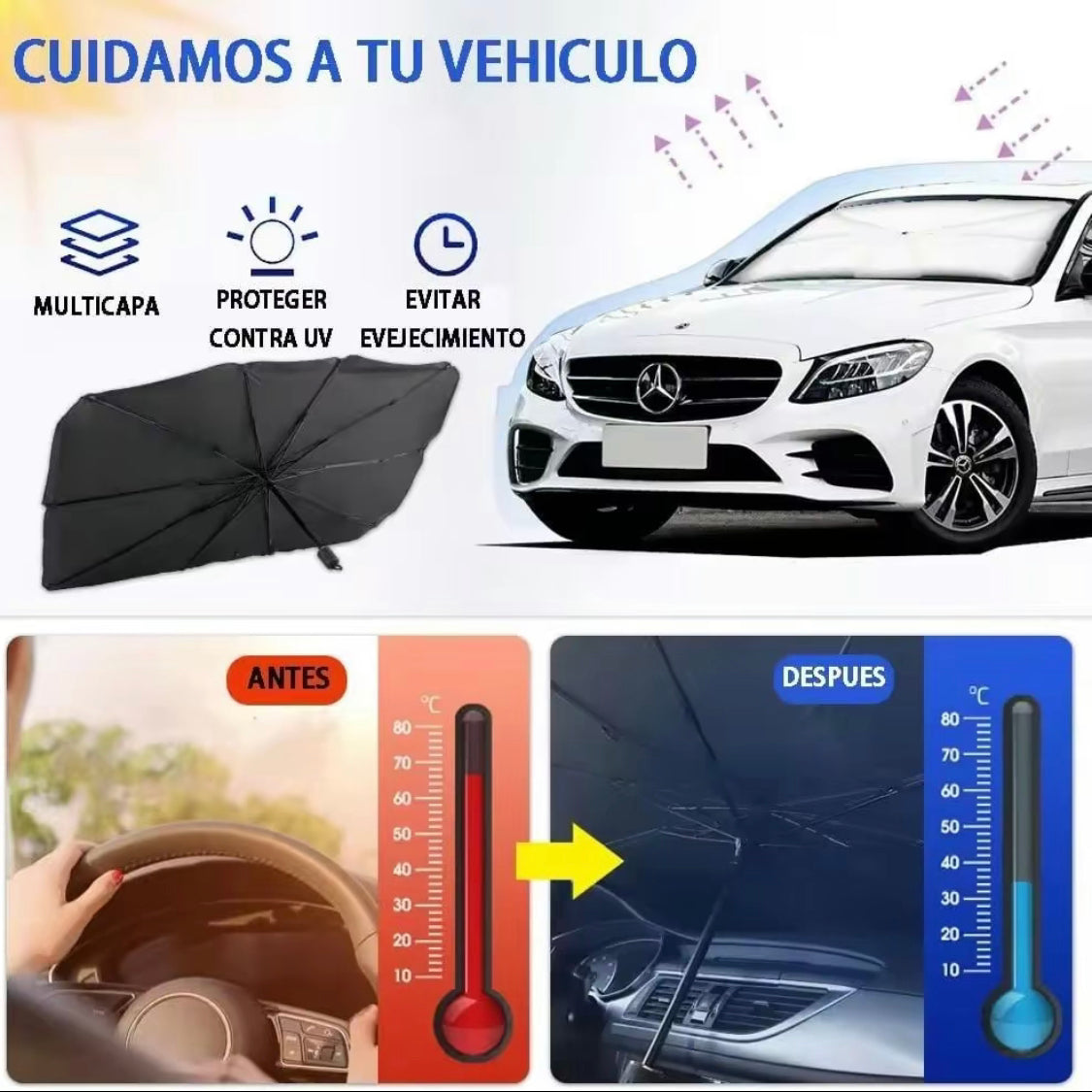 Parasol coche delantero