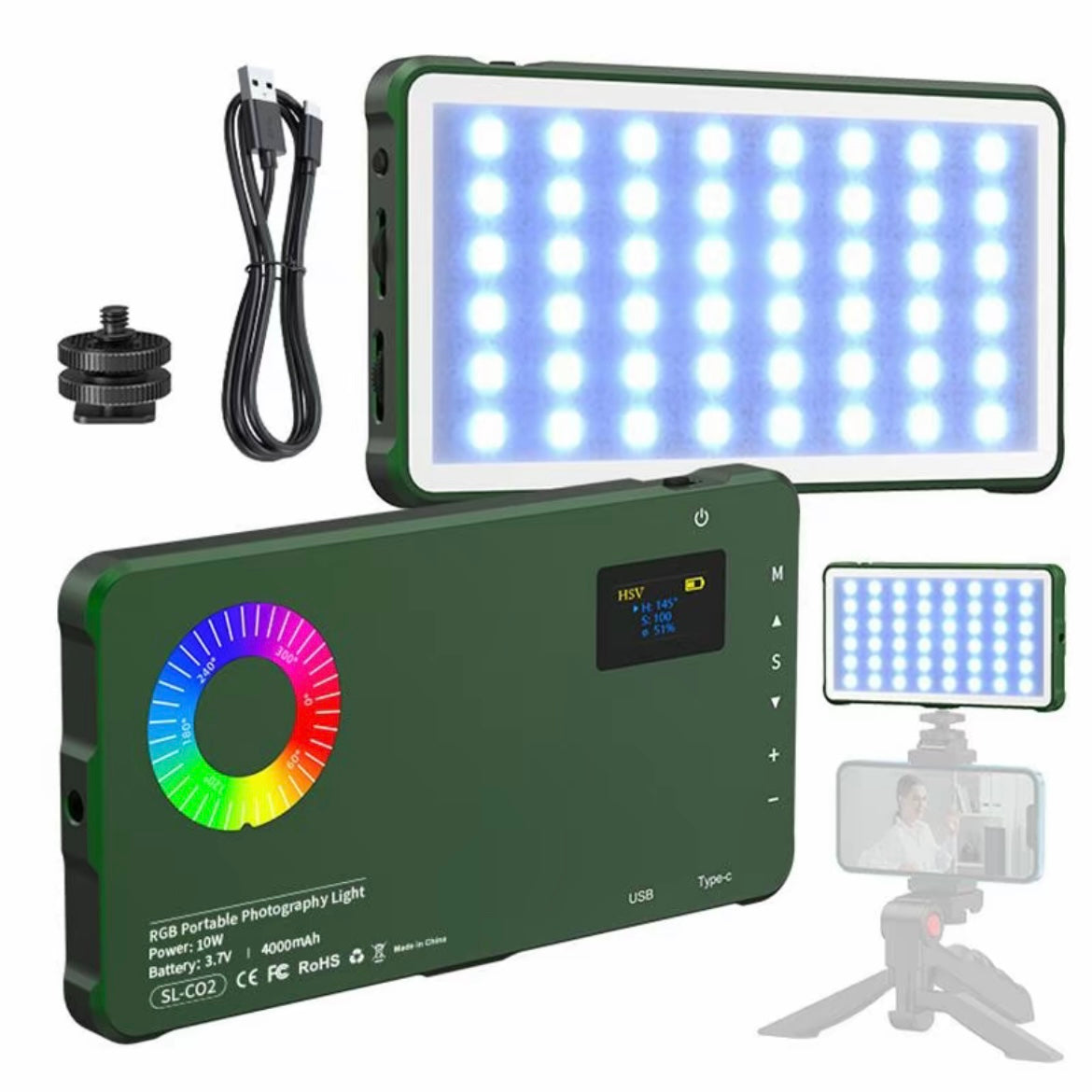 Luz portátil RGB