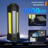 Luz camping con trípode