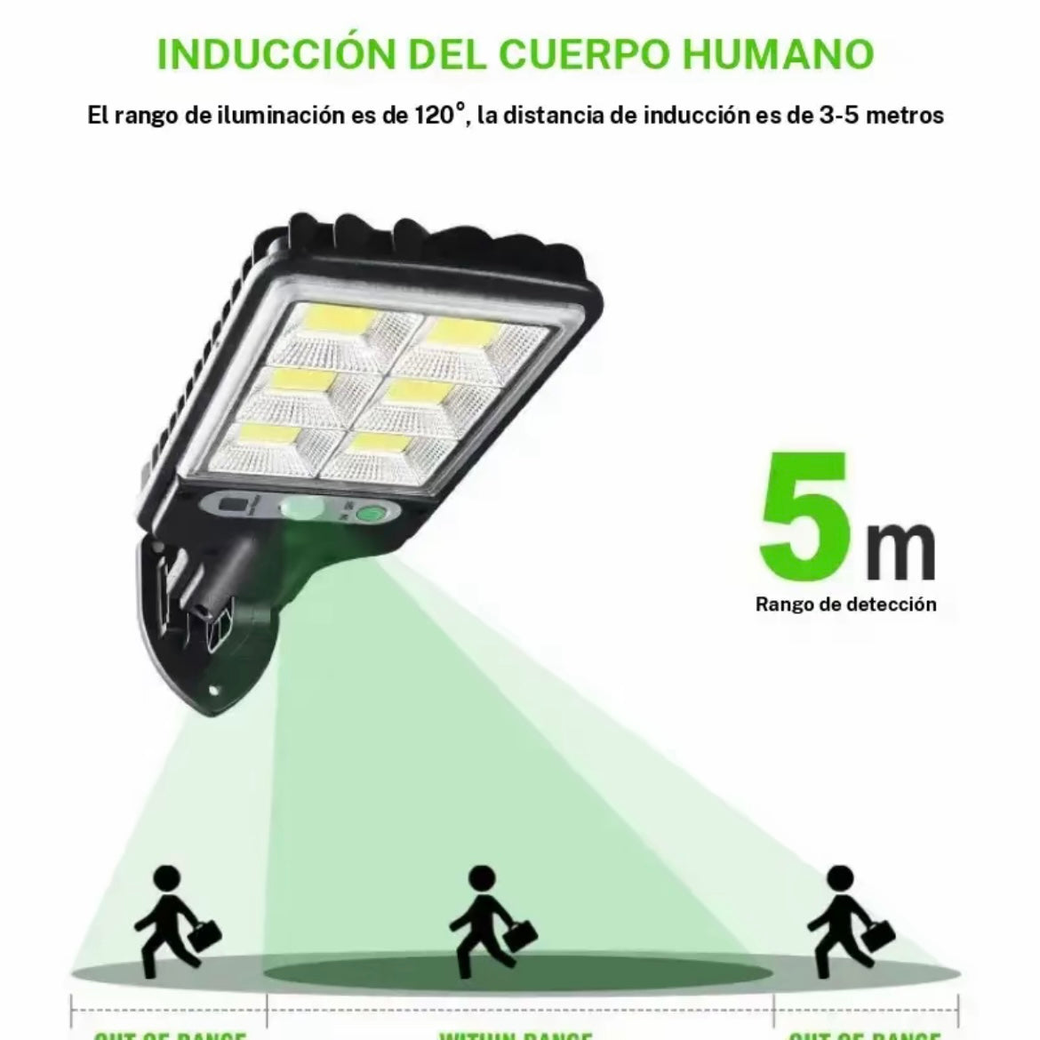 Luz led solar exterior