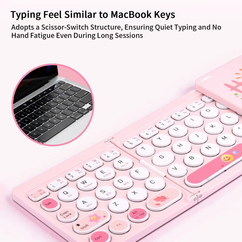 Teclado Rosa Plegable