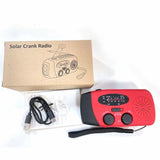 Radio de carga solar y manivela