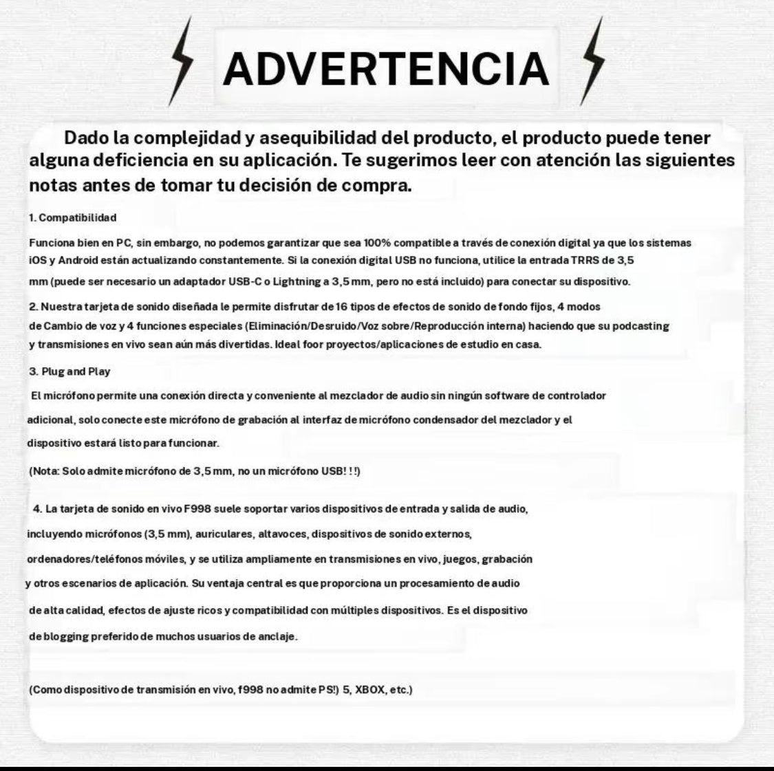 Conjunto de micrófono profesional
