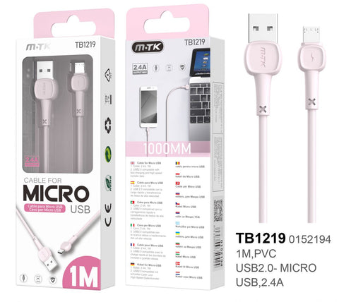 CABLE MICRO USB 2.4A