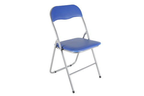 Silla metal plegable azul