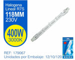 HALOGENA LINEAL R7S 400W 118mm