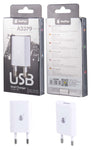 cargador Red Just 1USB 1A, Blanco