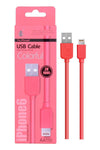 Cable de Datos para Iphone 5/6/7 Rojo