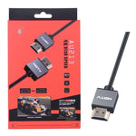 HDMI 2,0 Cable Fino 4K, 1,5M Negro