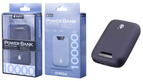 PowerBank ZODIC 10000 mAh , 2 USB con indicador LED, Azul Oscuro