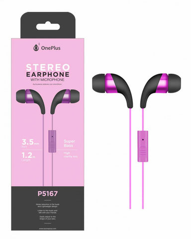 P5167 RS Auriculares Wings con Microfono Rosa