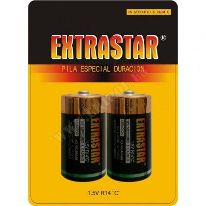 Pila 1.5v r14 "c" extrastar