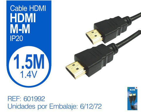 CABLE HDMI 1.5M NEGRO