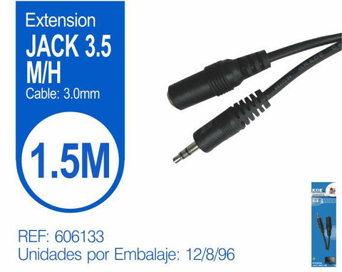 EXTENSION JACK 3.5 M/F 1.5m