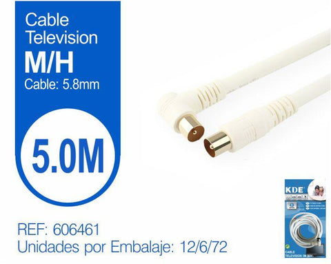 CABLE TELEVISION 5m M/H 9,5mm