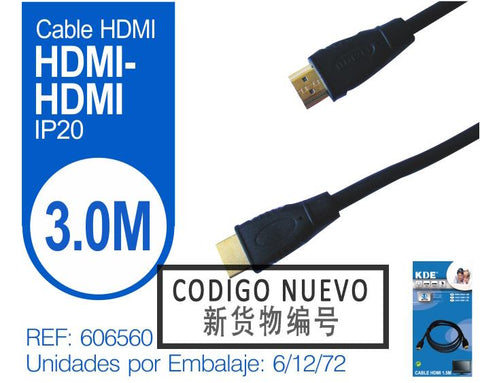 CABLE HDMI 3.0m