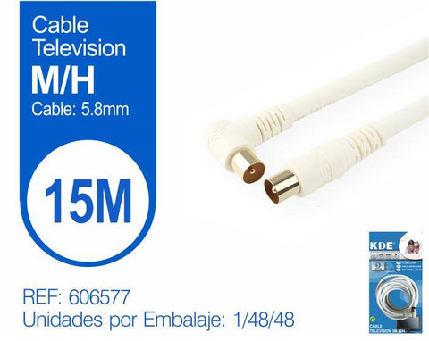 CABLE TELEVISION 15M M/H 9,5MM