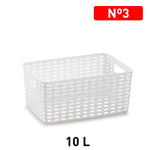 CESTA RATTAN No 3 10 L 33 x 22 CM BLANCO