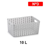 CESTA RATTAN No 3 10 L 33 x 22 CM PLATA