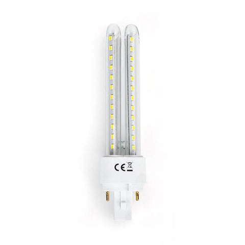 Enchufe LED B6(12W,G24d-3,6400K,Tubos dobles)