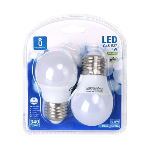 LED A5 G45 (2 pcs)(4W,E27,6400K)