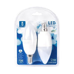 LED A5 C37 (2 pcs)(9W,E14,6400K)