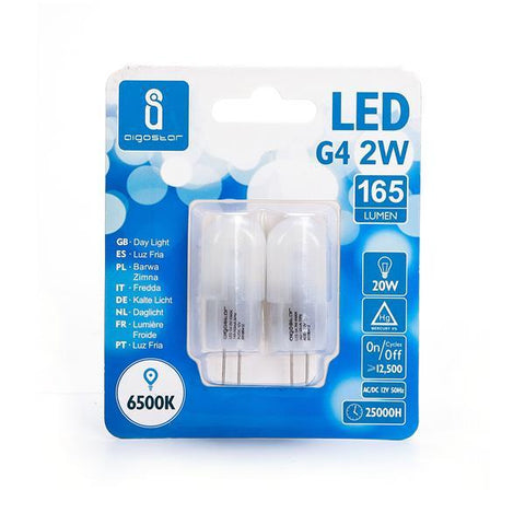 LED G4 2W 6500K Milky/DOUBLE(2W ,6500K)