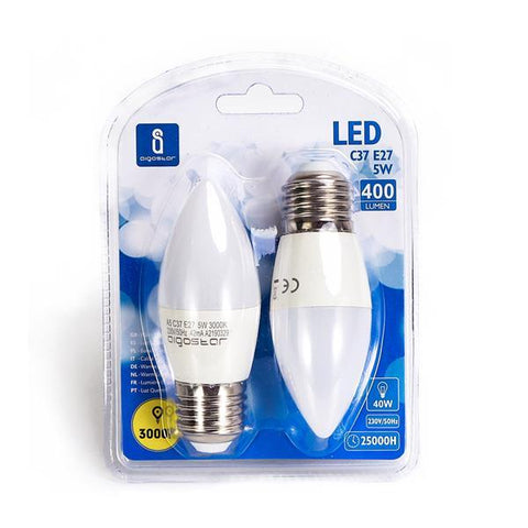 LED A5 C37 E27 5W 3000K/DOUBLE(5W,E27,3000K)